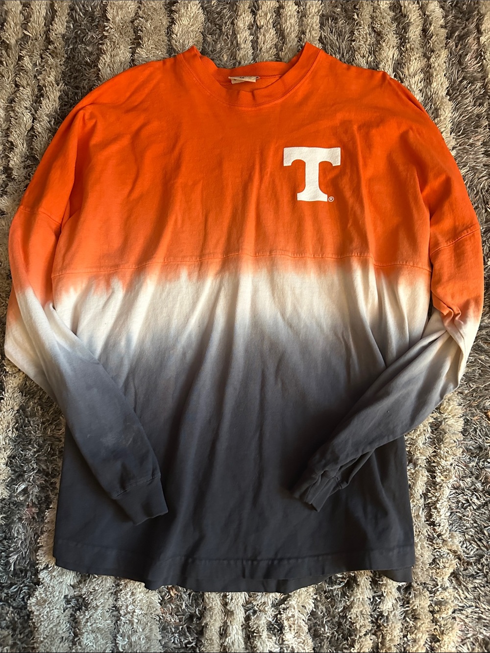 Spirit Orange White Gray Ombre Tennessee Long-Sleeve Tee